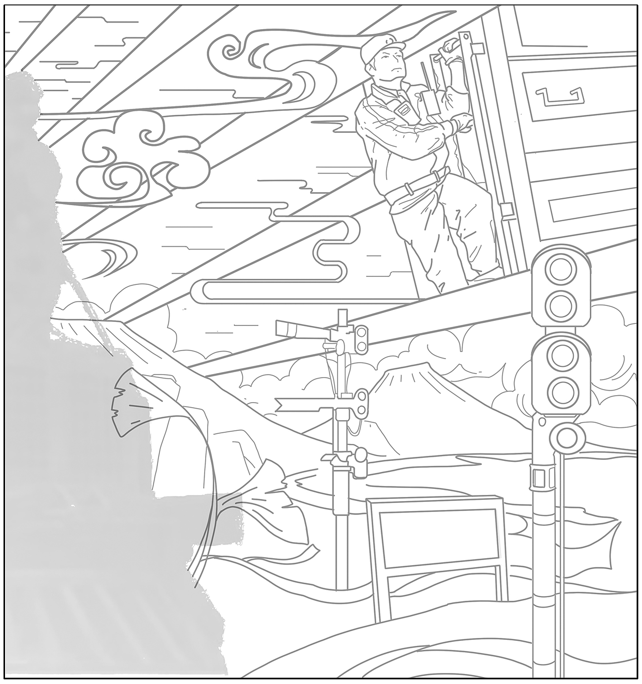 浮雕设计丨火车铁路