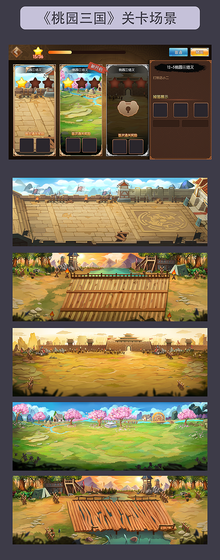 桃园三国关卡与战斗场景