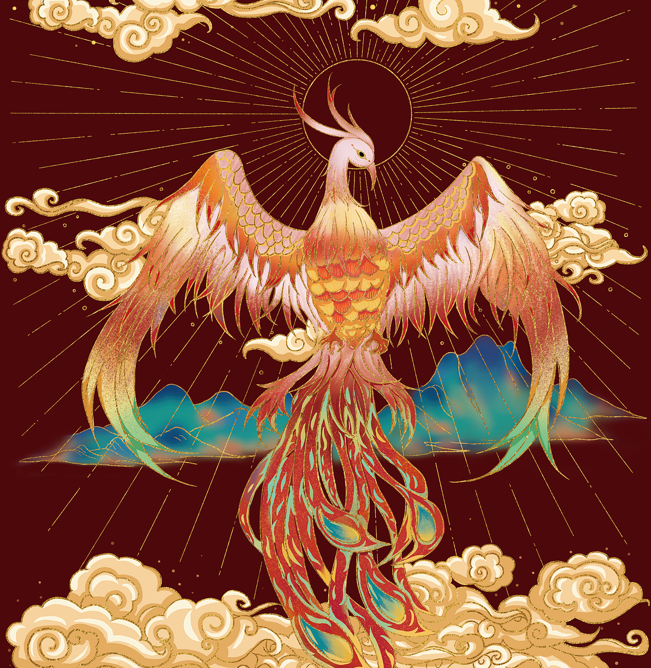 凤凰白虎的插画创作（图ZMjY0MDYyNzA4） - 商业插画 - 站酷设计师金文_Jw原创素材 - 站酷ZCOOL