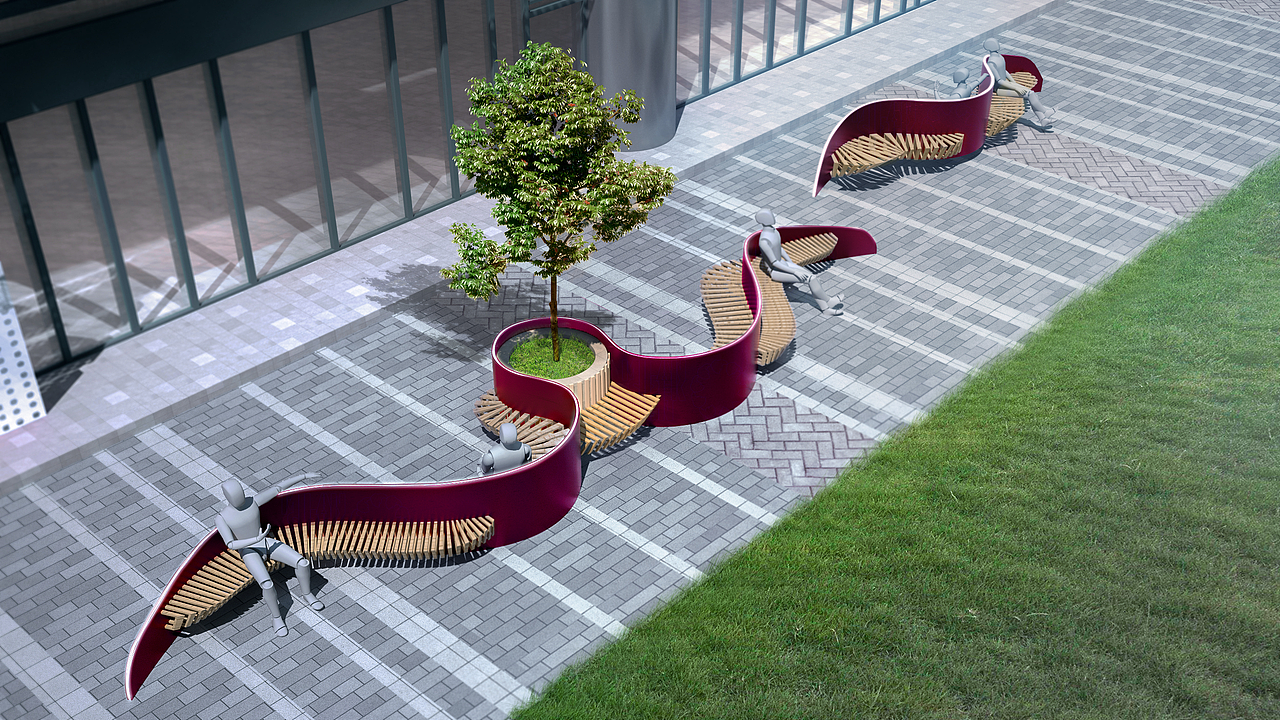 景观休闲座椅（图ZMjA3OTIxNzcy） - 景观设计 - 站酷设计师木木不是目目_原创素材 - 站酷ZCOOL