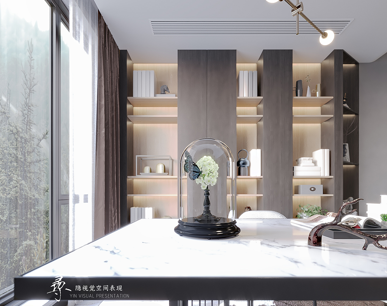 现代客厅书房（图ZMTc1ODU0ODE2） - 家装设计 - 站酷设计师丶棕旨原创素材 - 站酷ZCOOL