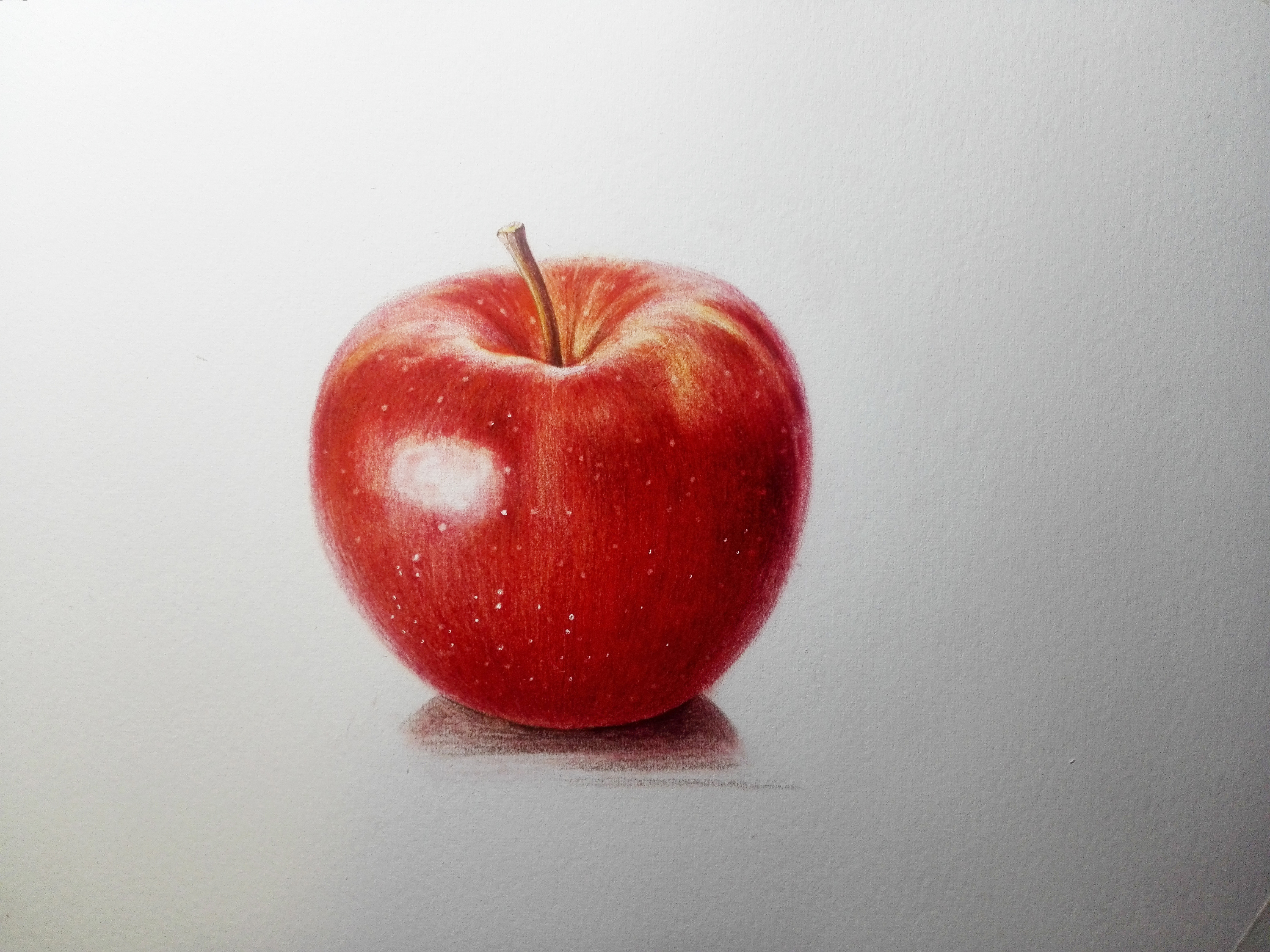 彩铅画苹果|纯艺术|彩铅|龚方俊手绘 - 原创作品 - 站酷 (ZCOOL)