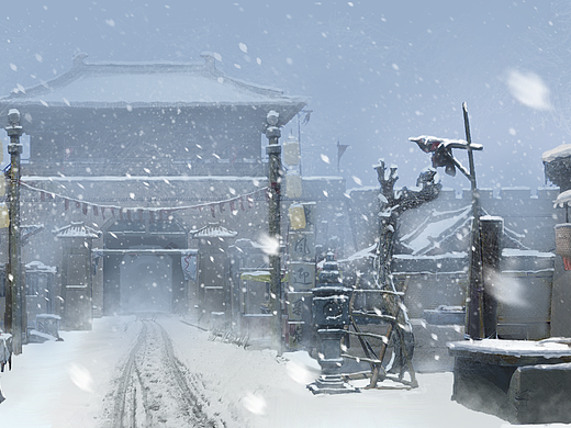 古装外景气氛图-城门