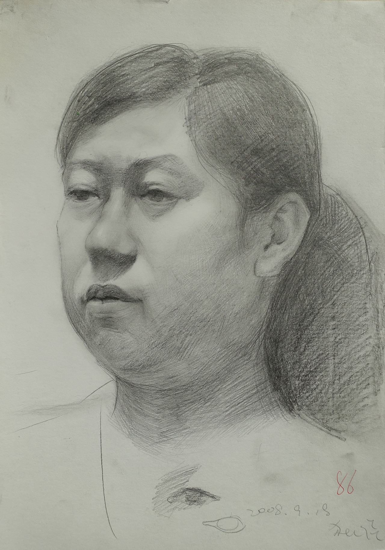 高中时代作品整理记录-素描 (头像)