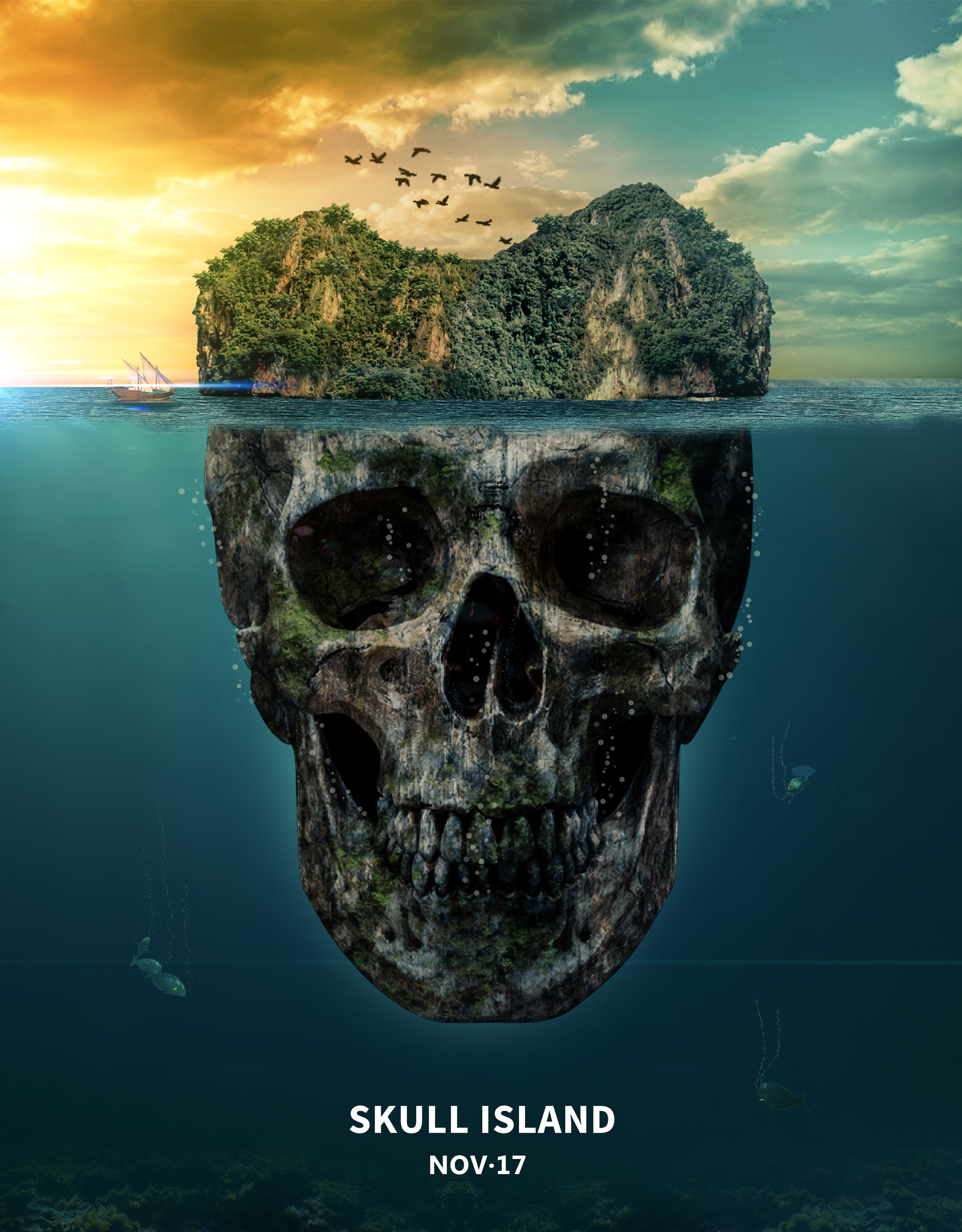 《骷髅岛》电影海报