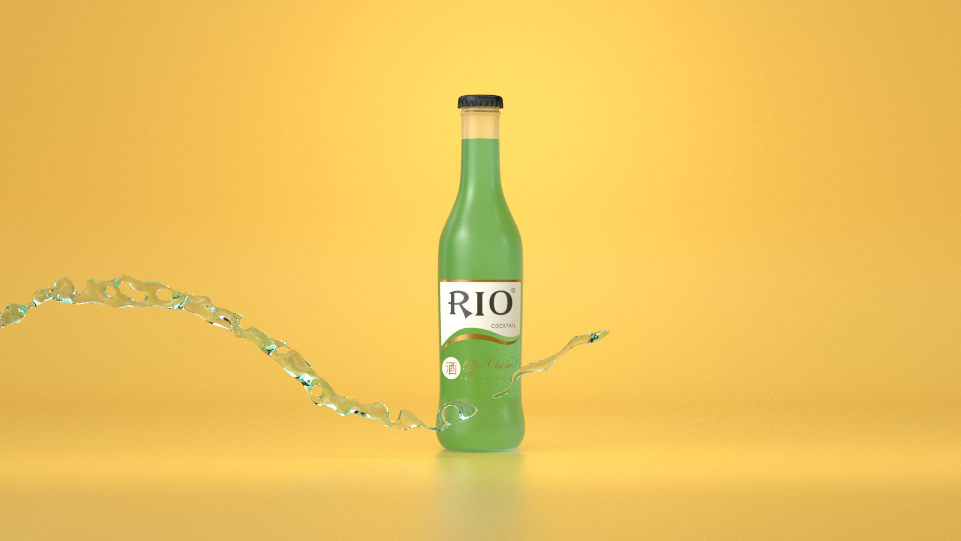 c4d realflow rio鸡尾酒液体模拟