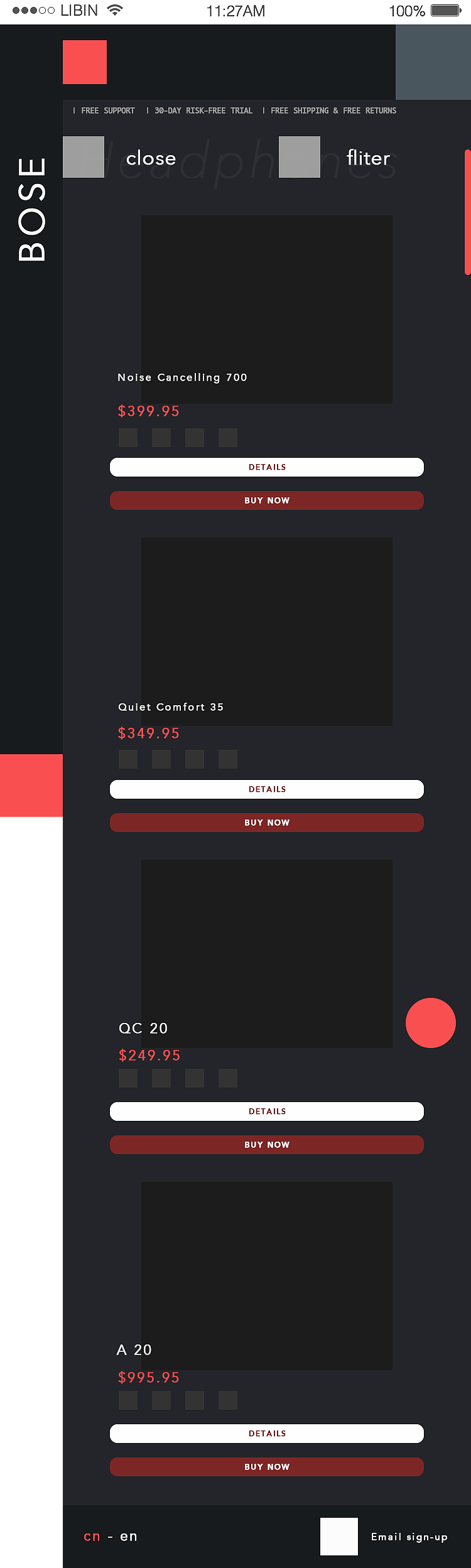 「BOSE」网页设计概念搞（图ZMTY1NDcwMTg0） - 电商 - 站酷设计师彬彬leo原创素材 - 站酷ZCOOL