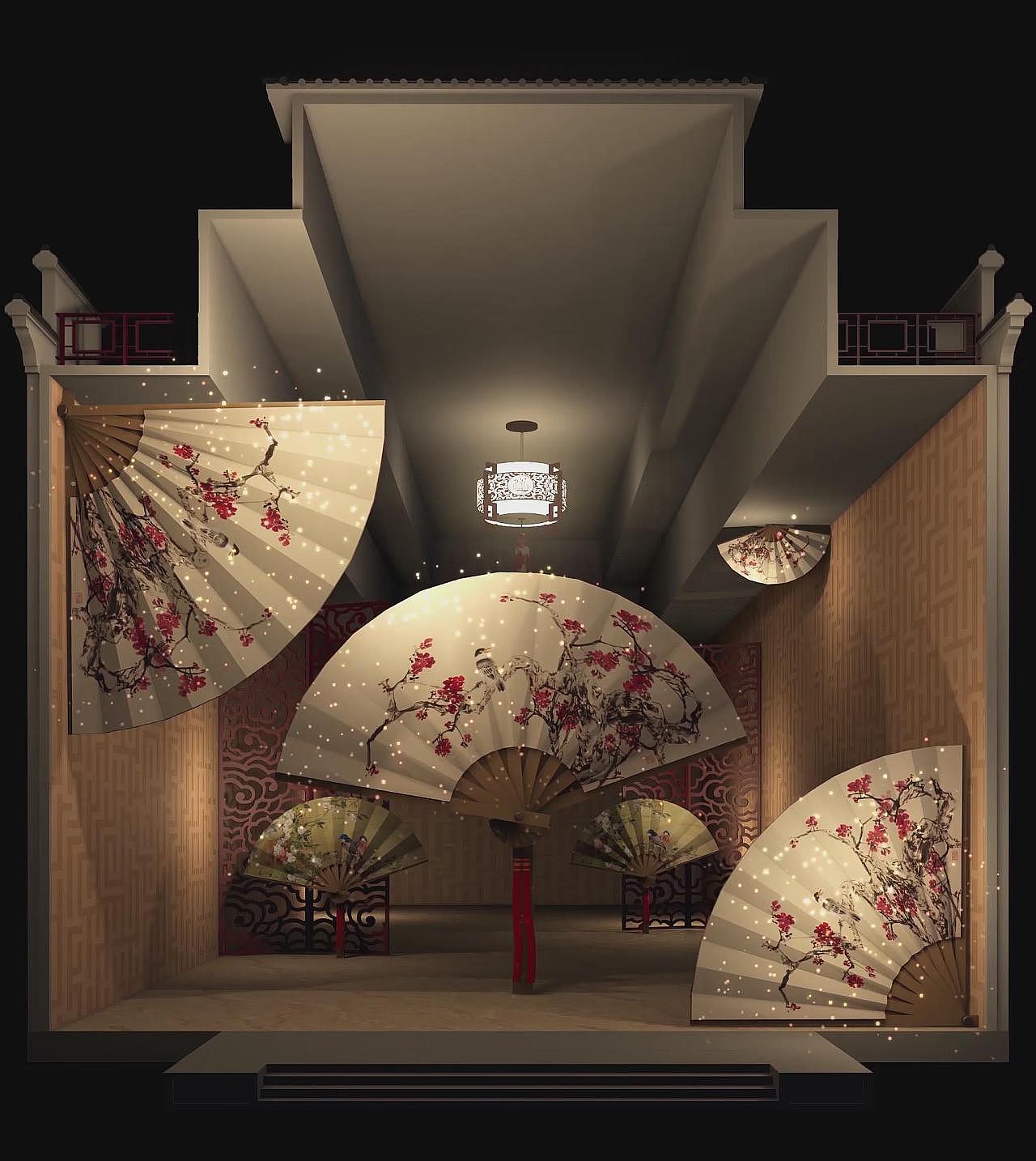 中山巨龙古玩城楼体投影秀