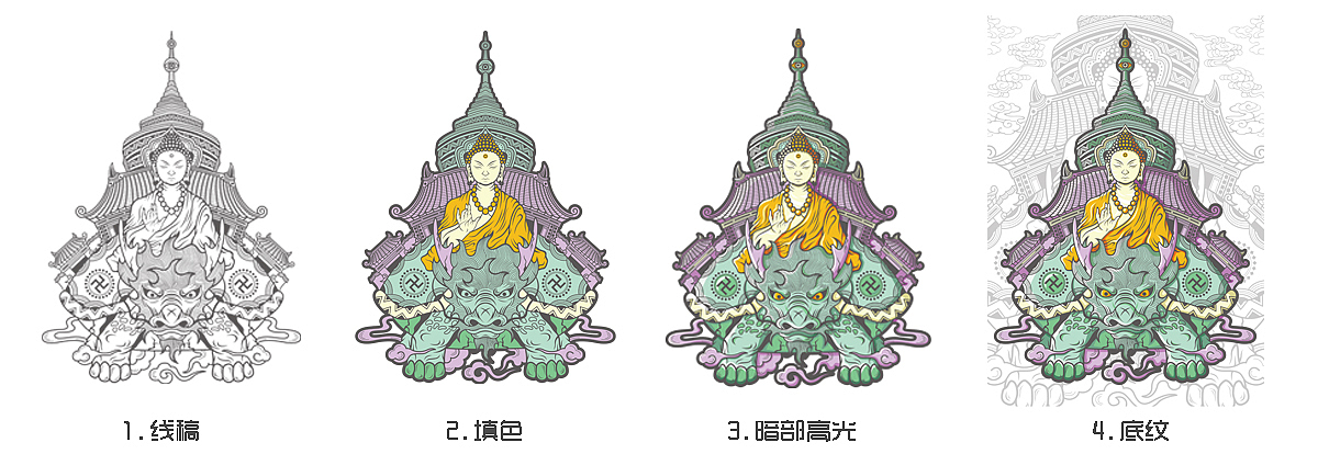 龙子霸下（图ZMTA2NDExMDQ=） - 新锐潮流插画 - 站酷设计师羅Asura原创素材 - 站酷ZCOOL