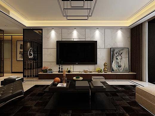 济南华润仰山140平现代风格三居室装修案例