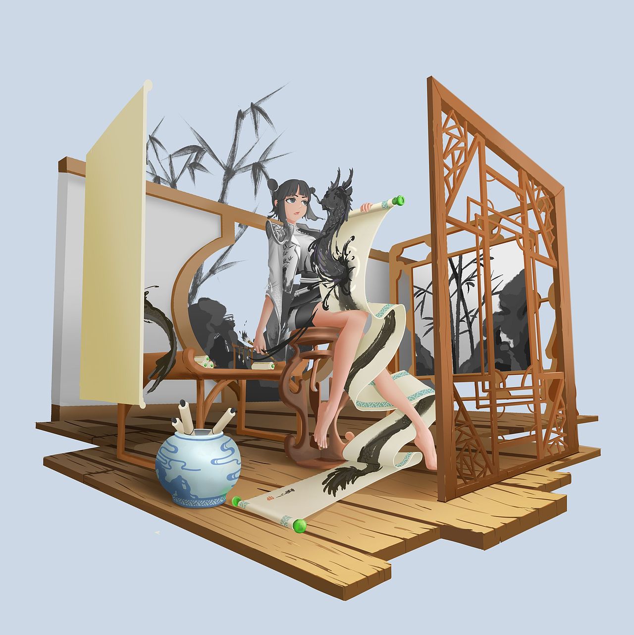 原创角色设计【汐】【墨】