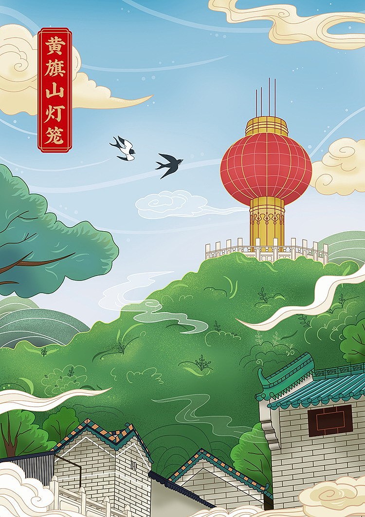 文創(chuàng)插畫(huà) 東莞地標(biāo)插畫(huà) 旅游景點(diǎn) 文旅插畫(huà)設(shè)計(jì)（圖ZMjc5MzU5ODY0） - 商業(yè)插畫(huà) - 站酷設(shè)計(jì)師一所包裝設(shè)計(jì)原創(chuàng)素材 - 站酷ZCOOL