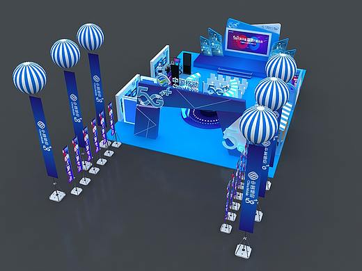 移动推介会活动舞美设计3D效果图