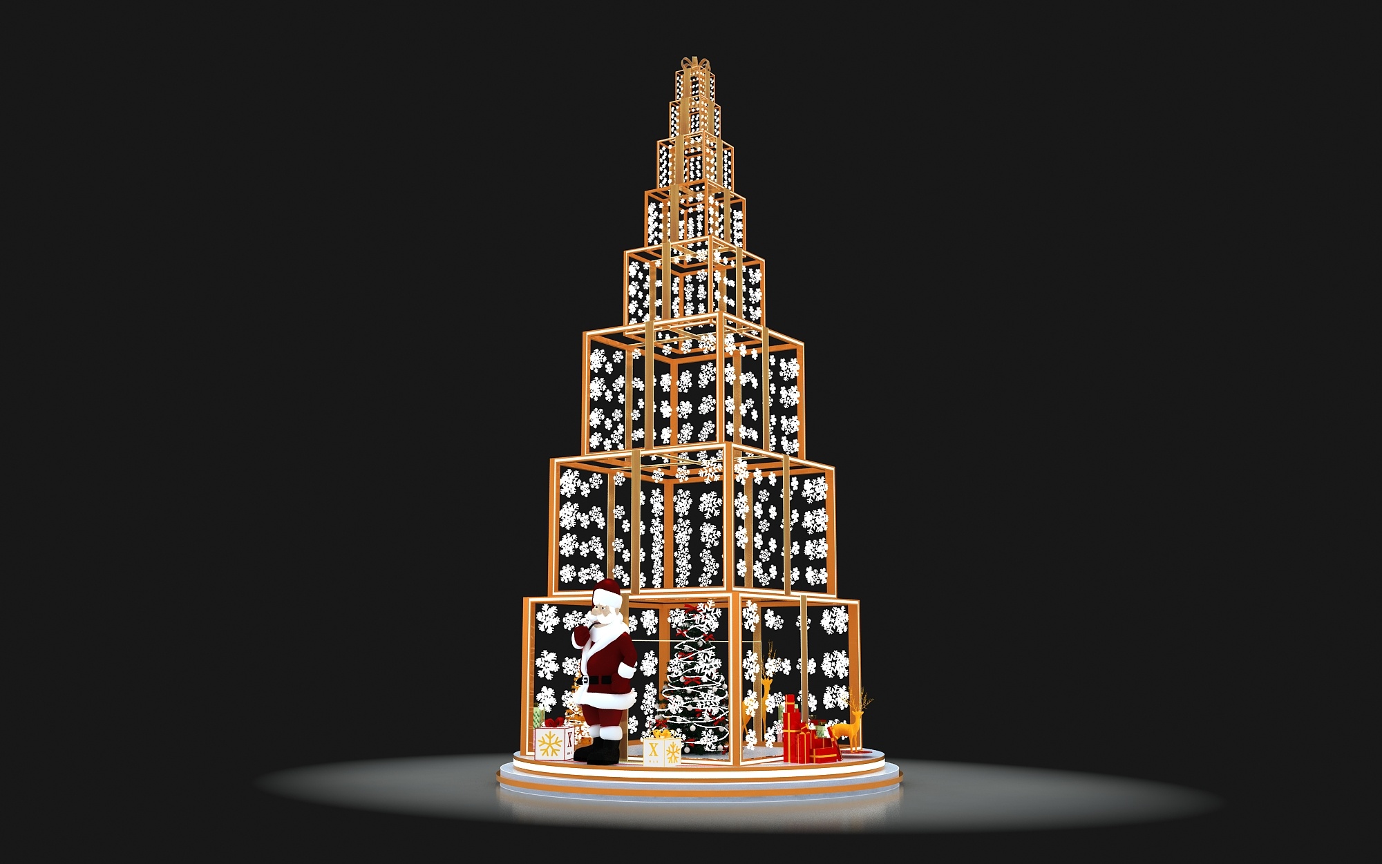 商场户外美陈dp点网红打卡点3d效果图设计制作