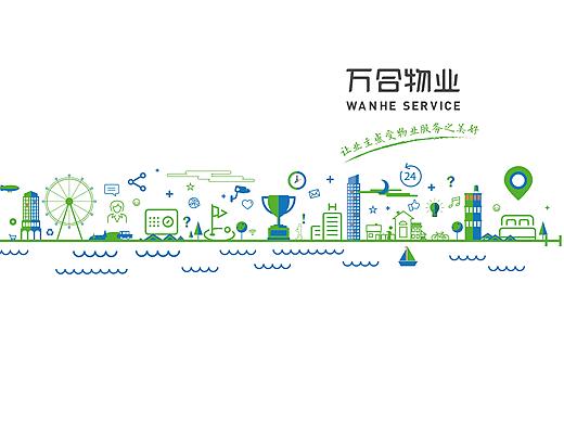 万合物业公司标志设计