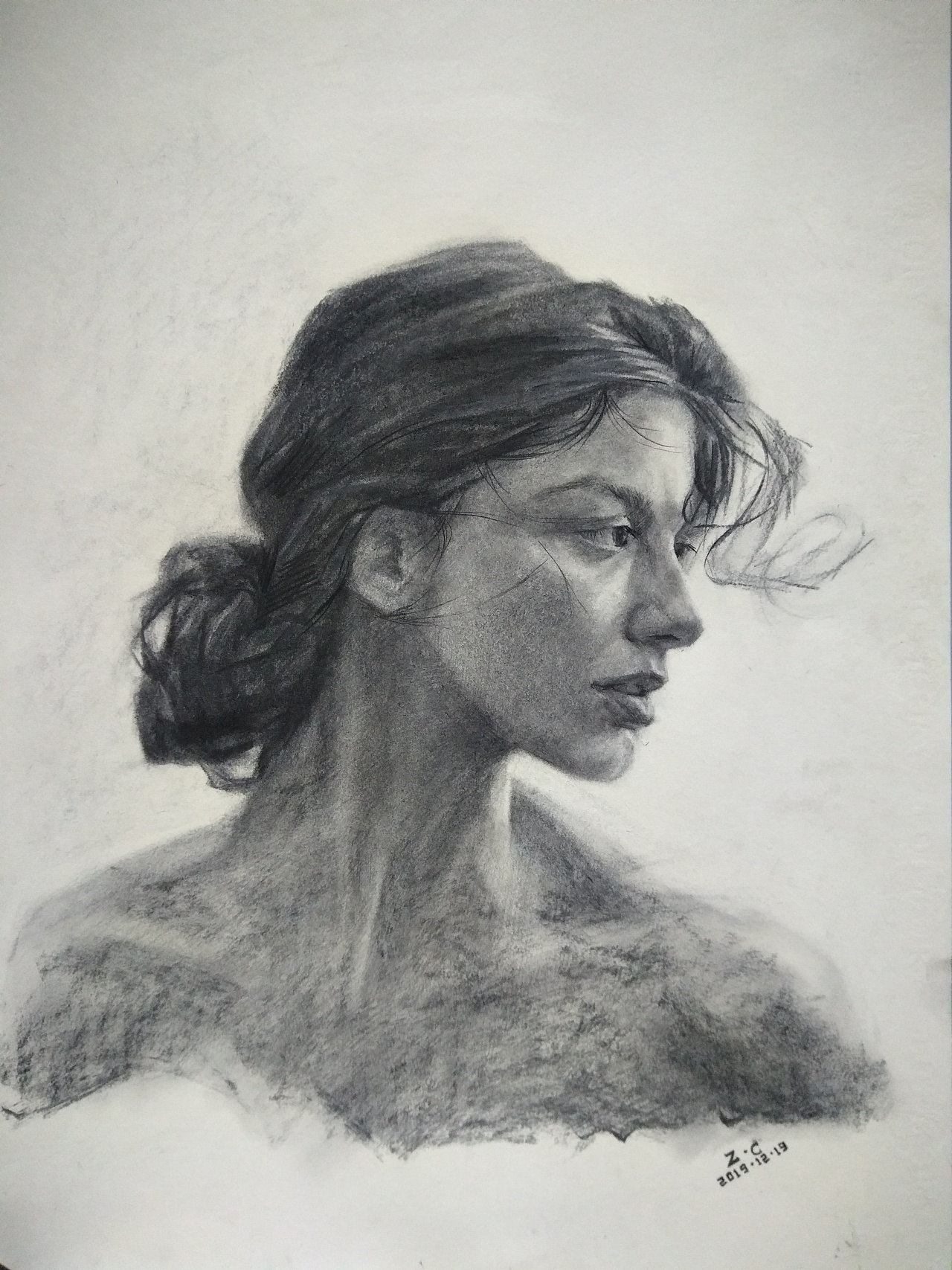 素描习作|纯艺术|绘画|蜗牛啃牛骨 - 原创作品 - 站酷 (zcool)