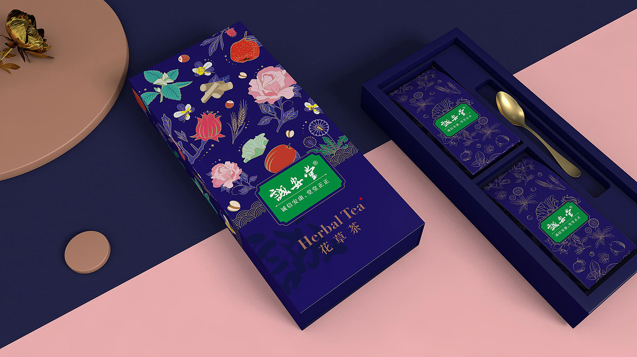 晨狮原创设计   丨   同仁堂旗下诚安堂花草茶包装设计