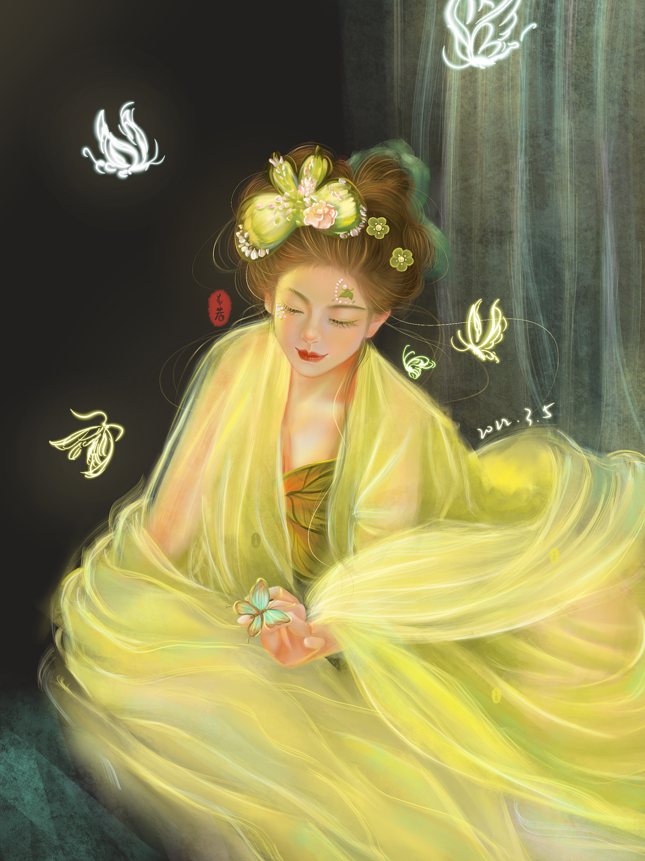 procreate画个蝴蝶小仙子（图ZMjkxMzM2Mjcy） - 创作习作 - 站酷设计师兰兰兰若原创素材 - 站酷ZCOOL