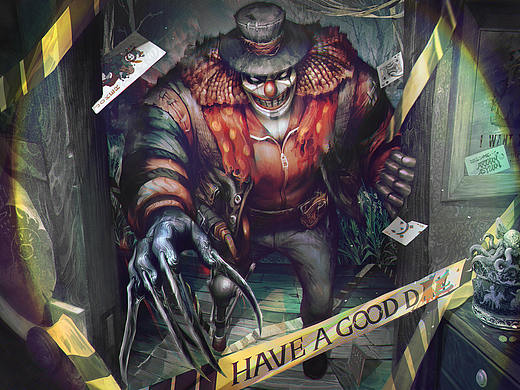 《第五人格》角色日插画：逼近的小丑裘克