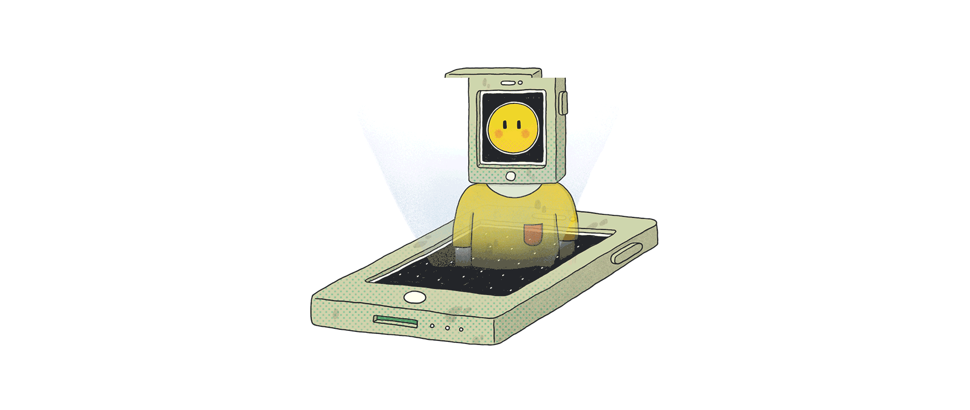 自从有了智能手机(图ZODYzNjQwMDg=) - 商业插画 - 站酷设计师SEEBIN原创素材 - 站酷ZCOOL