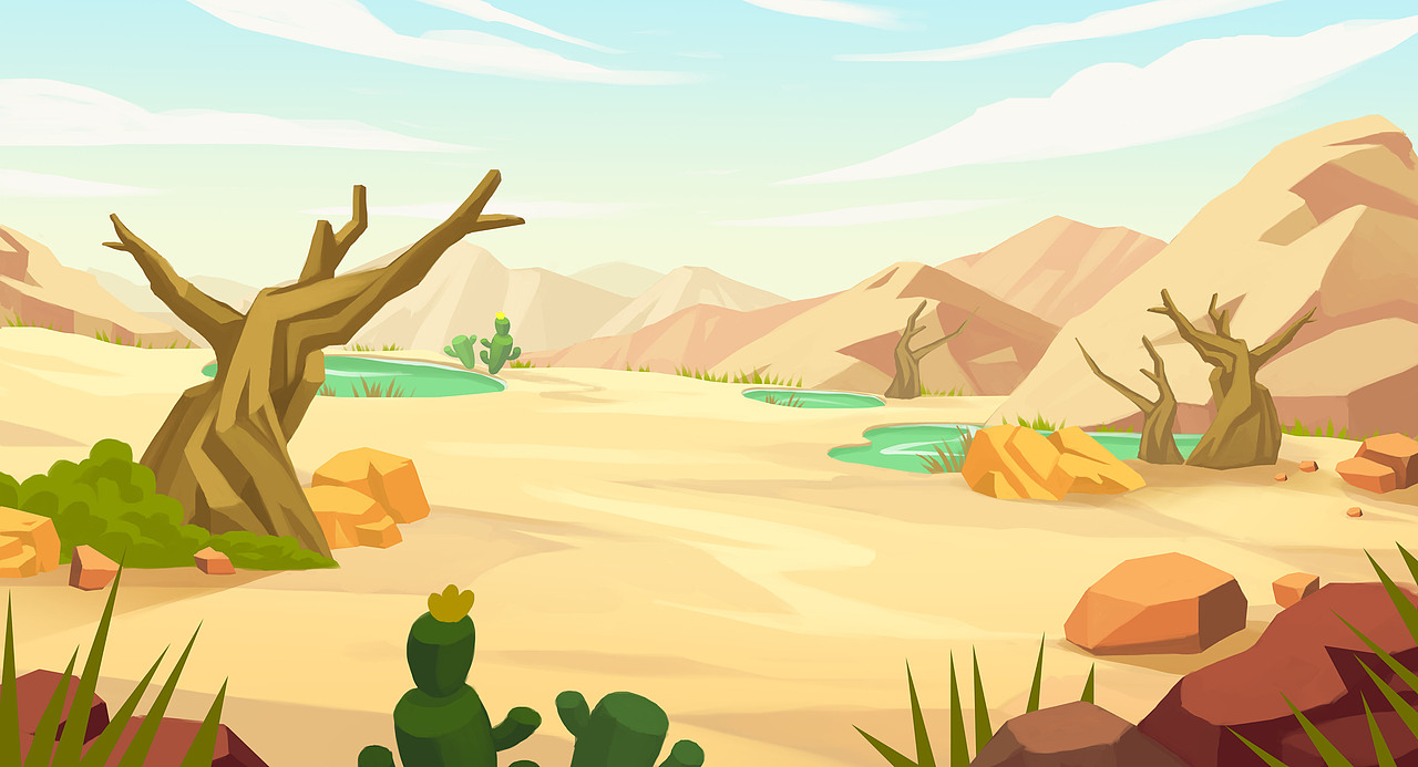 场景—沙漠(几何风格)