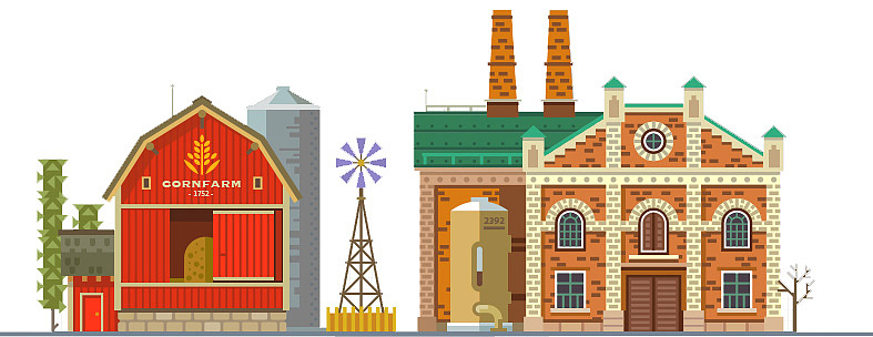 建筑插画（图ZODg4OTY5NTI=） - 商业插画 - 站酷设计师高斌UXD原创素材 - 站酷ZCOOL