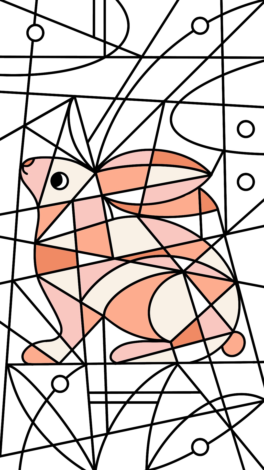 Procreate 十二生肖几何切割