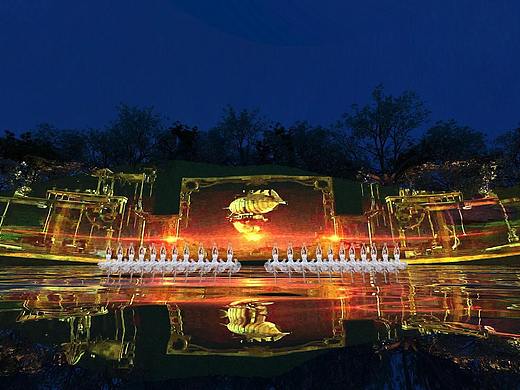 水上舞台，激光投影舞美