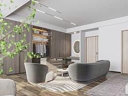 济南龙湖九里晴川别墅上叠户型设计-现代时尚轻奢风