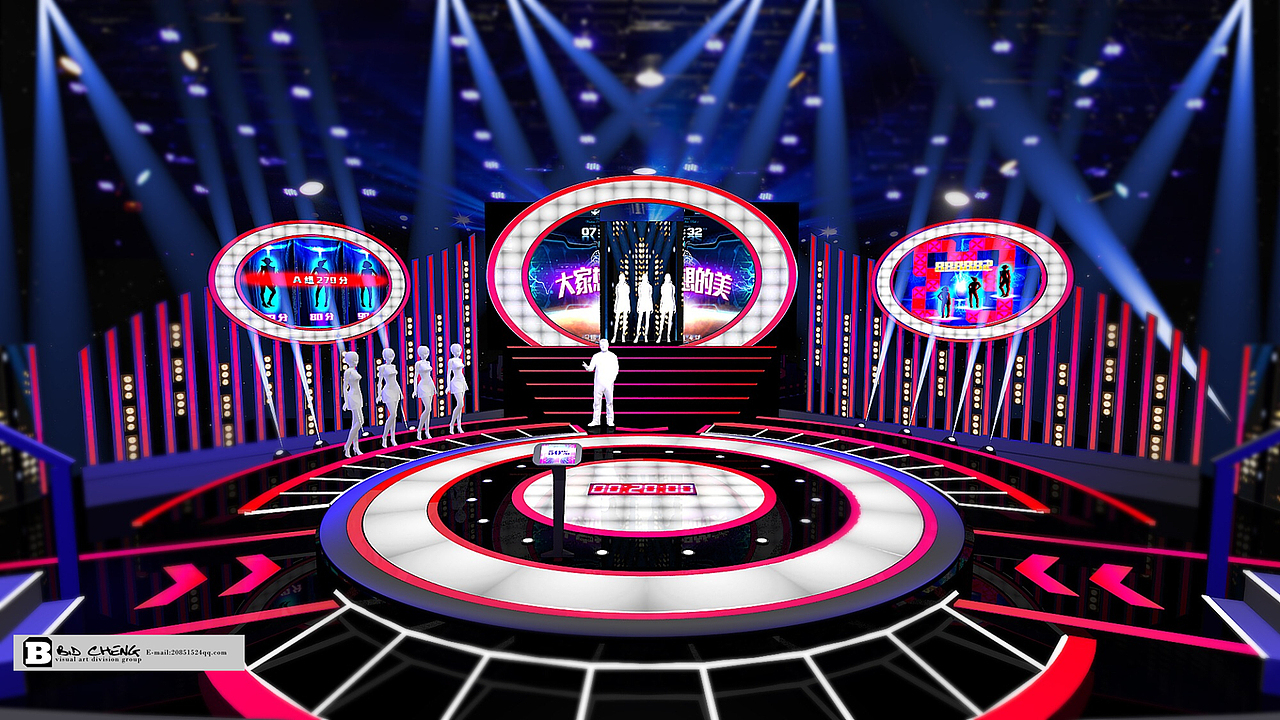 中国教育电视台《大家想得美》舞台设计（图ZMTUyODA4MDg0） - 舞台美术 - 站酷设计师廖亚承原创素材 - 站酷ZCOOL