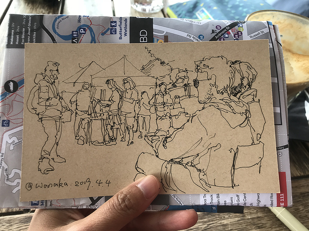 纽西兰南岛之旅的插画&速写