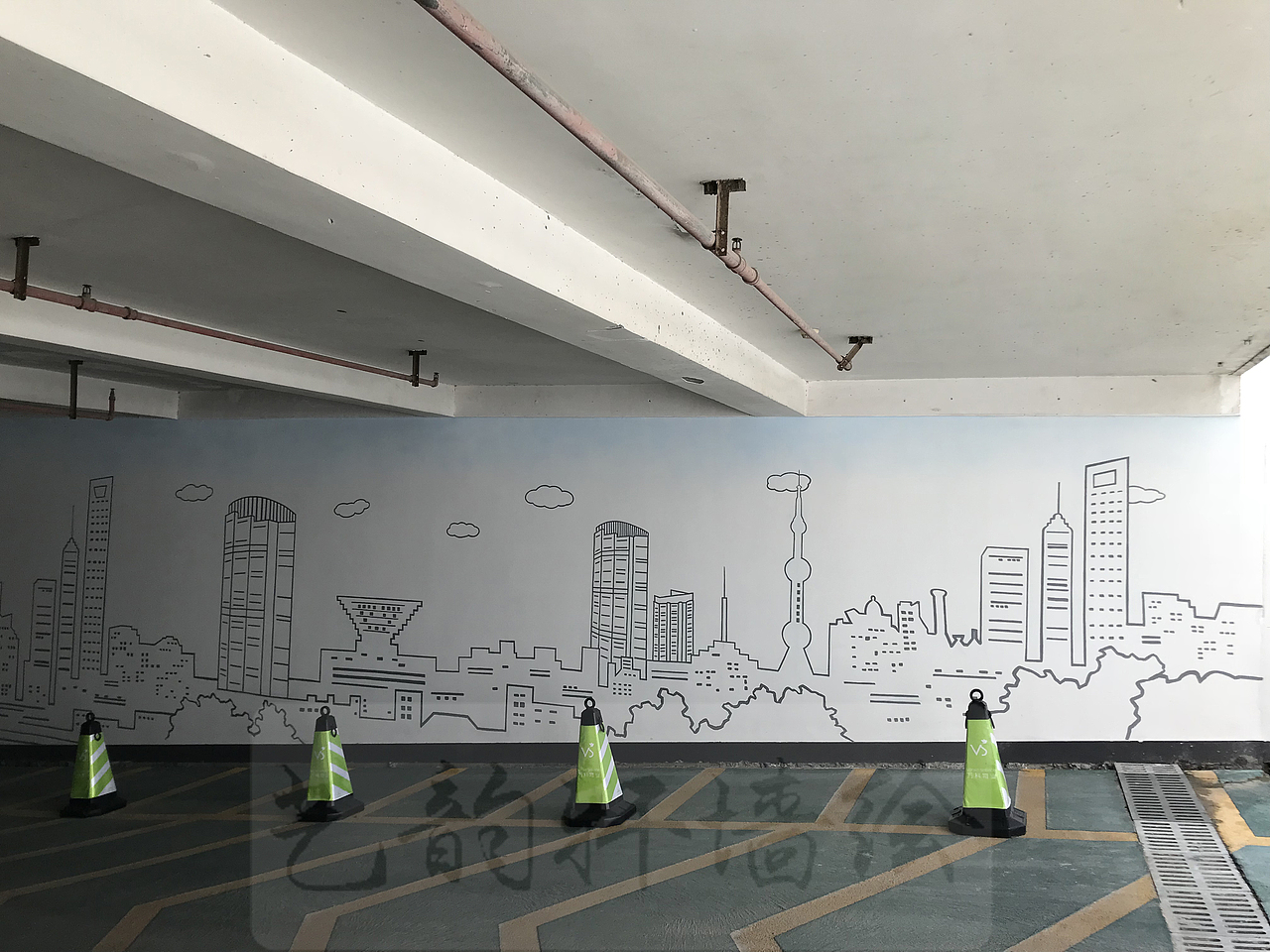 地下车库过道墙面彩绘（图ZMjI4MDk5NjQ0） - 新锐潮流插画 - 站酷设计师江浙沪墙绘原创素材 - 站酷ZCOOL