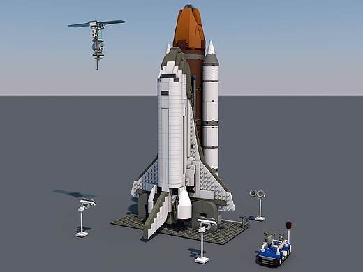 building blocks-积木拼搭10213场景模型+渲染