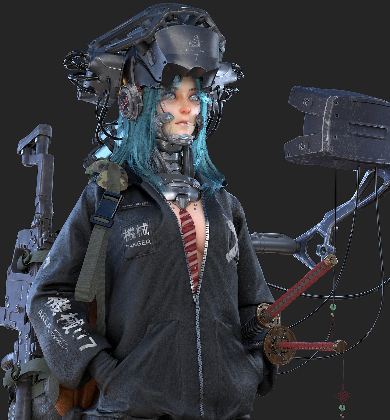 機(jī)械義體（圖ZMTg2ODMzOTQ4） - 人物/生物 - 站酷設(shè)計(jì)師銀狐御三維工作室原創(chuàng)素材 - 站酷ZCOOL