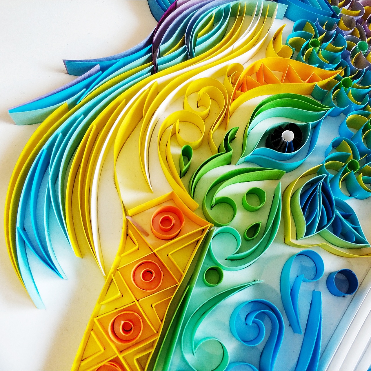 手工衍纸装饰画——以梦为马