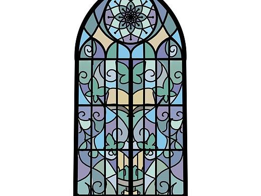 阴阳师IP角色青行灯的同人彩窗和丝巾设计