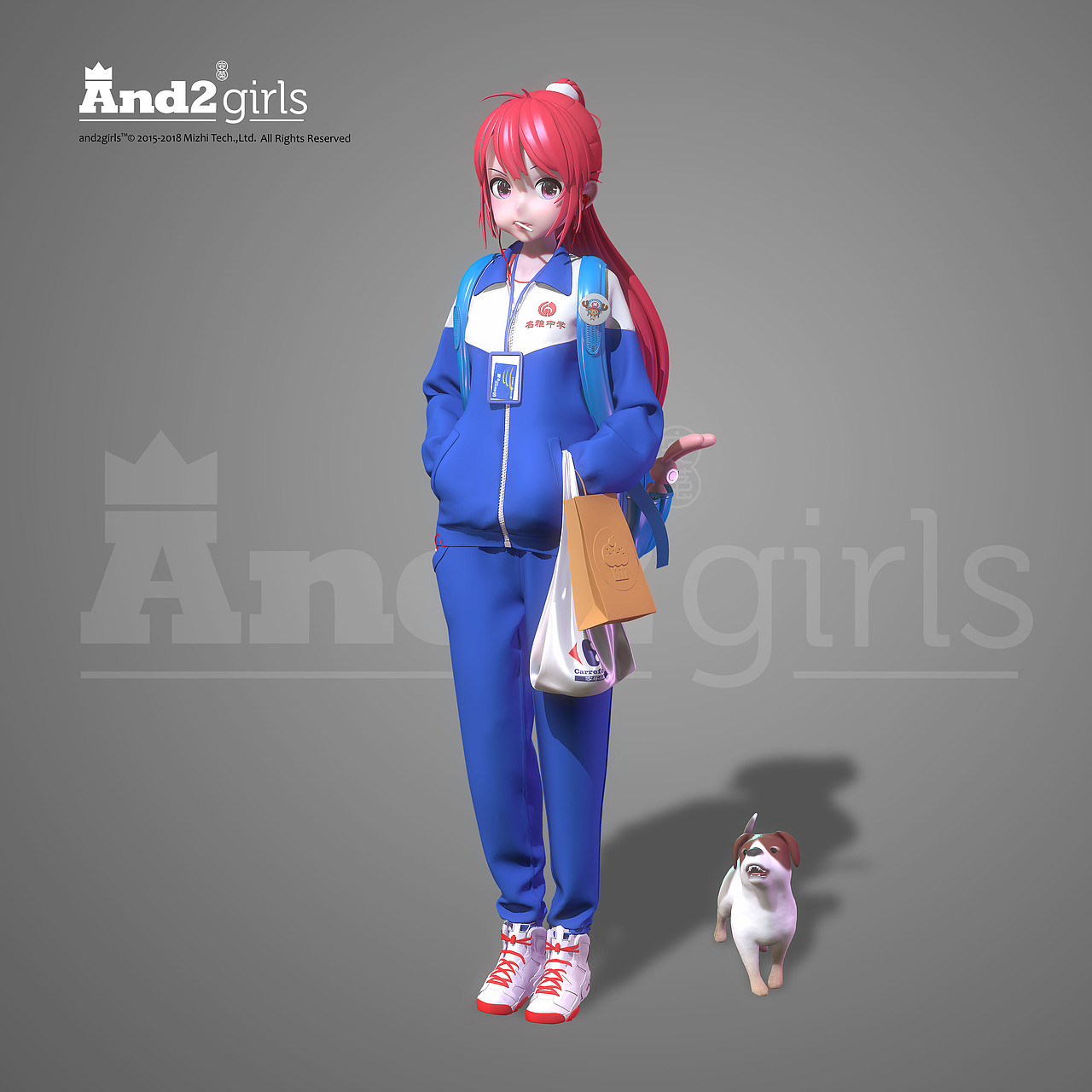 And2Girls-安菟*虚拟偶像*校服小姐姐（图ZMTI1MTE5MTgw） - 动画片 - 站酷设计师StraightenUP原创素材 - 站酷ZCOOL