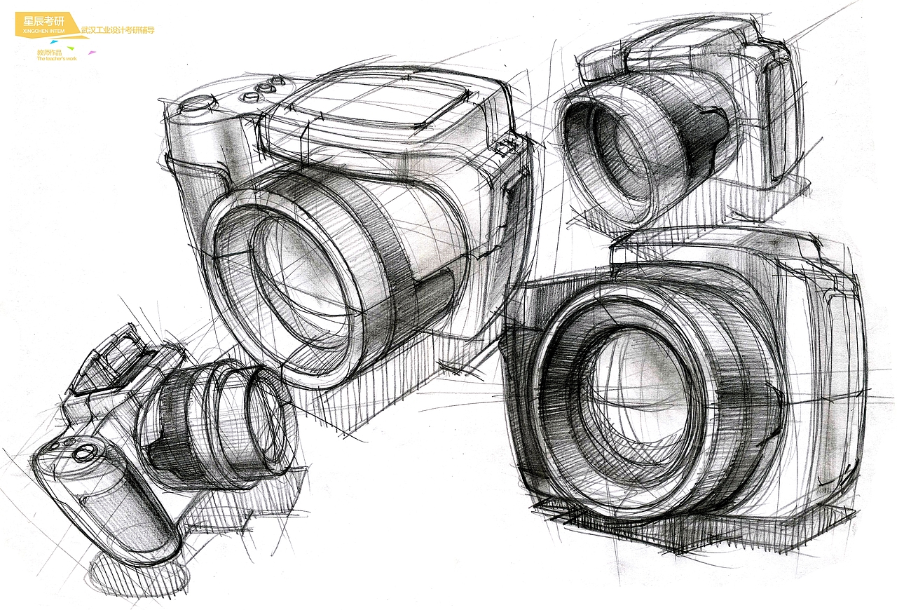 星辰考研丨武汉工业设计考研辅导教师手绘作品