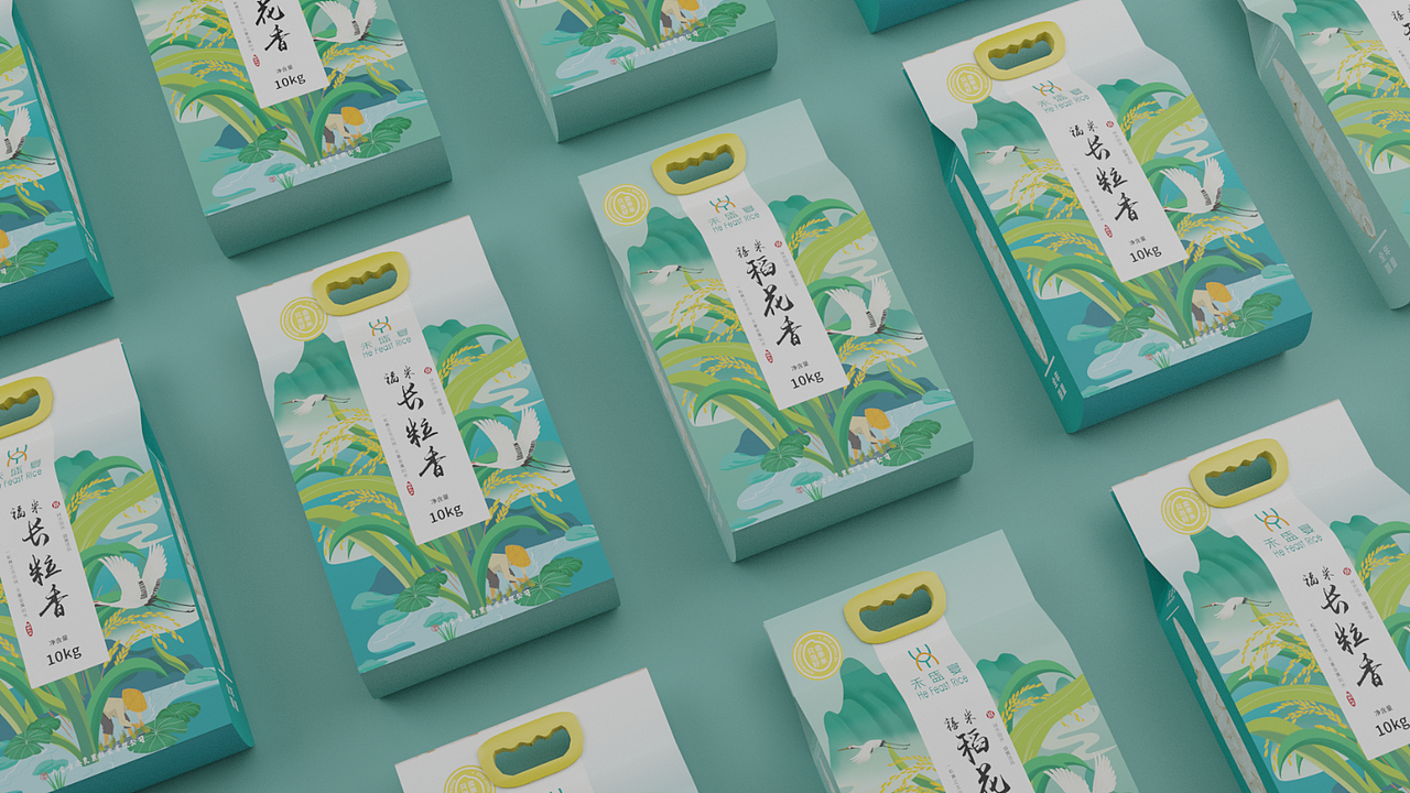 He Feast Sice禾盛宴大米“国潮”包装设计（图ZMjQzMjQxNzAw） - 包装 - 站酷设计师郑州盛行品牌策划原创素材 - 站酷ZCOOL