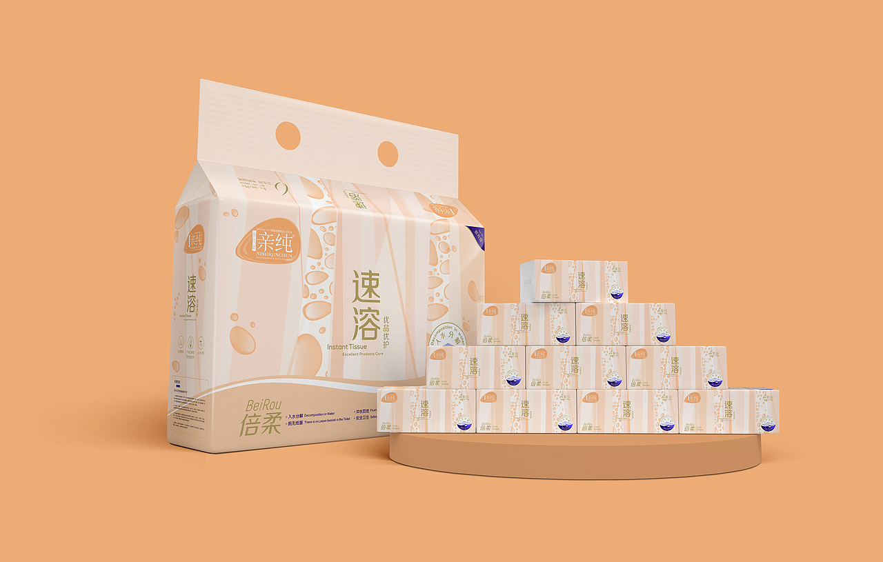 格外设计 │ 生活用纸做案记 │ 亲纯（图ZMjMxNDM3NzEy） - 包装 - 站酷设计师格外品牌原创素材 - 站酷ZCOOL