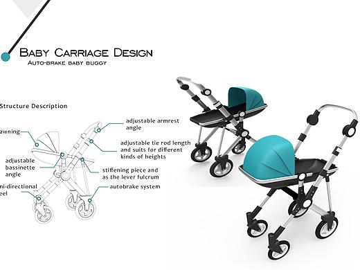 “必刹技”婴儿车设计