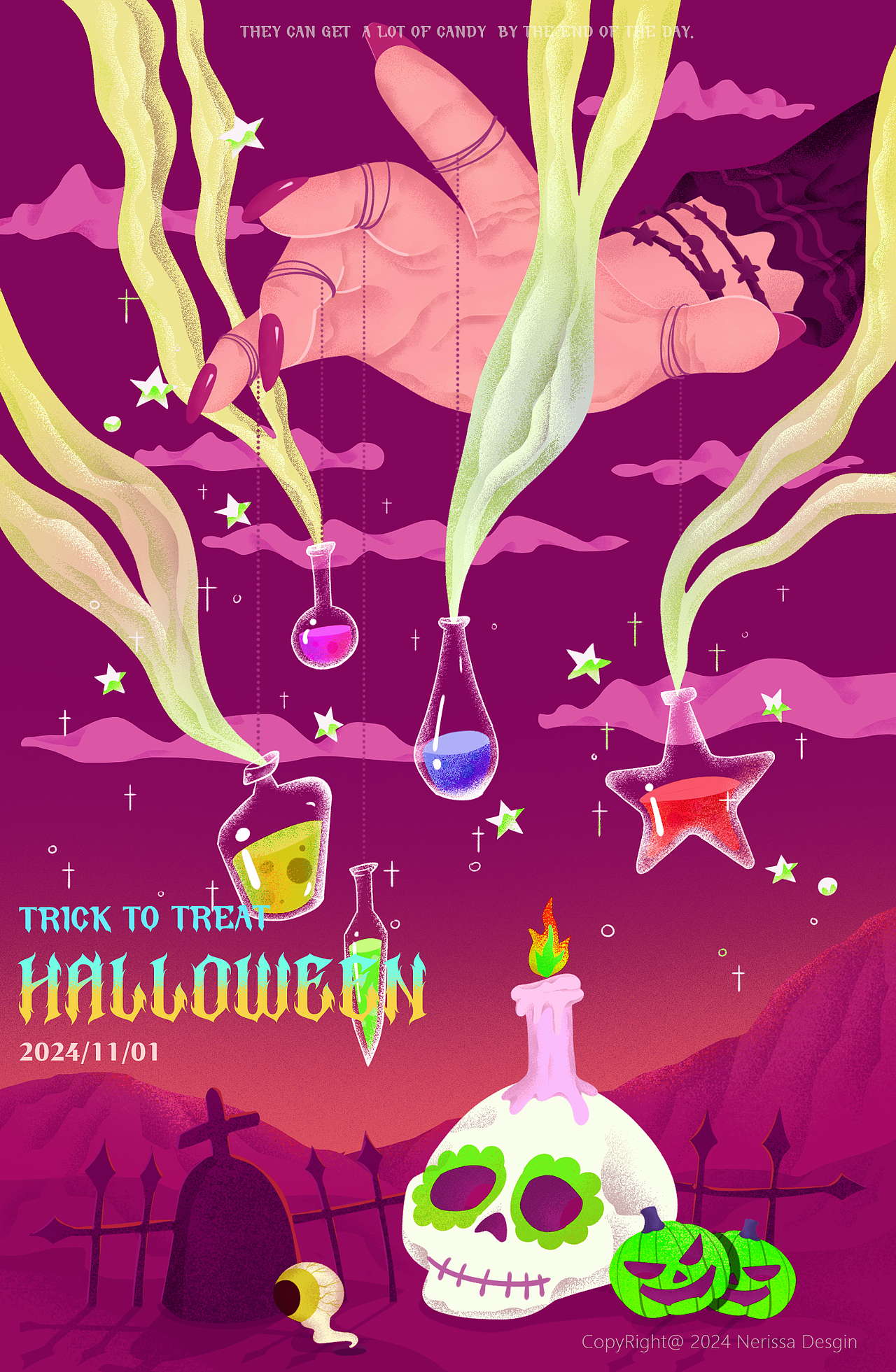 万圣节原创插画