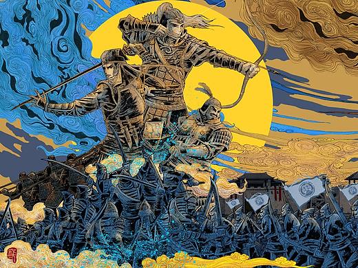 为动画《观海策》绘制的一些美术图稿。