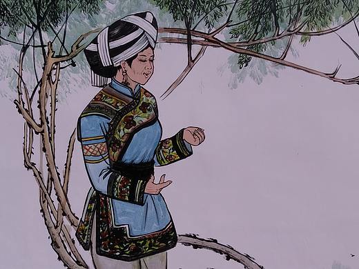 傈僳族文化傈僳族墙体彩绘墙画墙绘云南傈僳族墙体彩绘