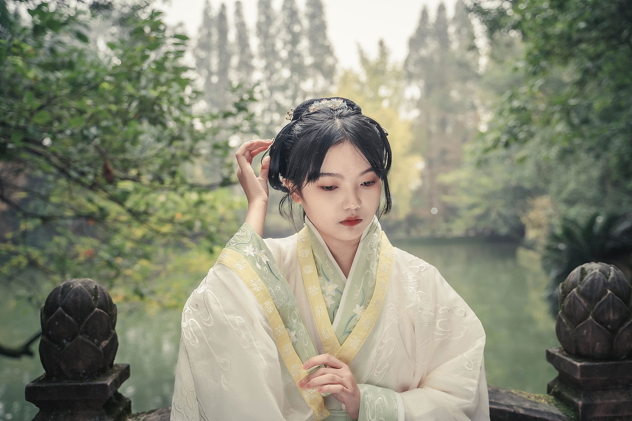 崇州魇画池汉服人像