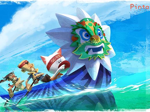 Pinta Studios系列海报-罗小卡“赛龙舟”