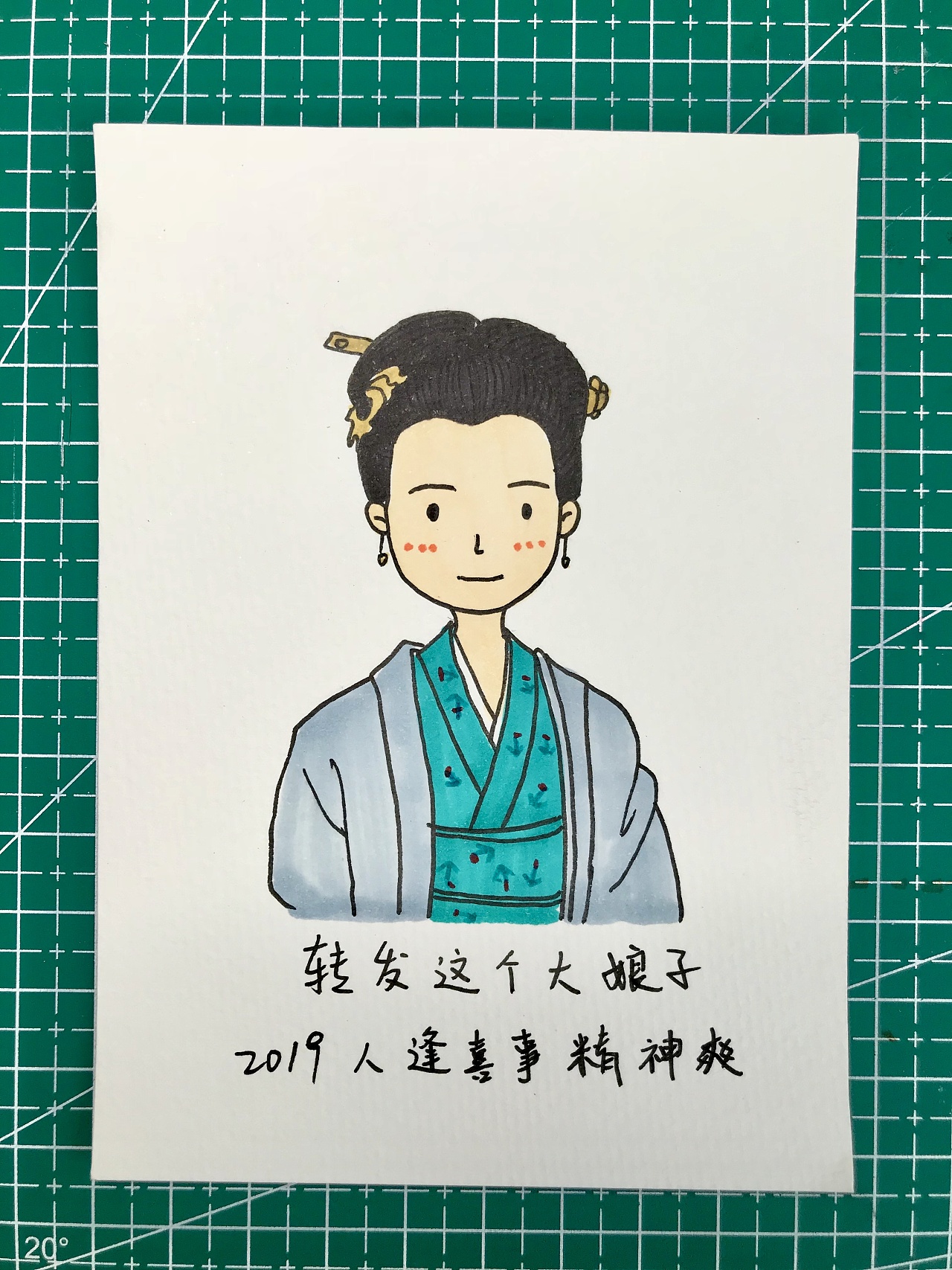 根据知否电视剧的人物形象画的一组简笔画头像