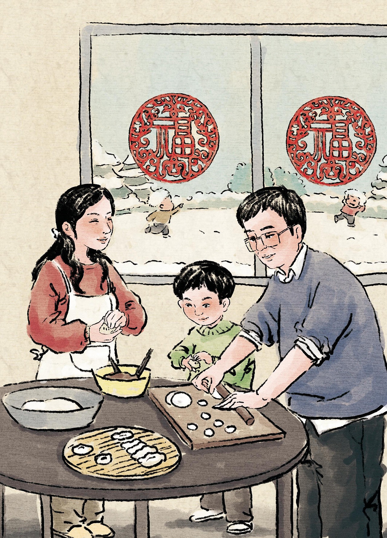 仿国画插画（图ZMTUwNTQwMjQw） - 儿童插画 - 站酷设计师木星插画工作室原创素材 - 站酷ZCOOL