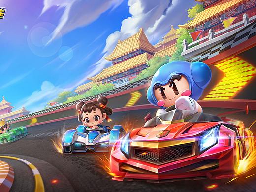 2019年 腾讯春节档跑跑卡丁车活动海报