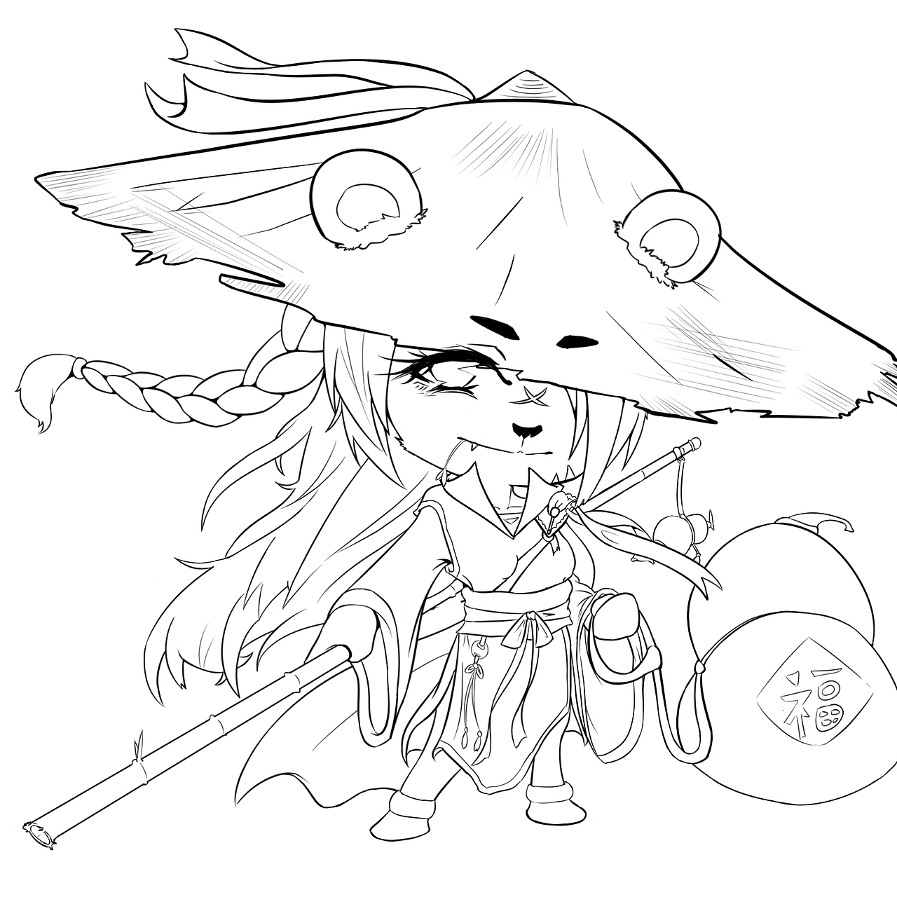 熊猫大侠|插画|艺术插画|犬喵说多谢_原创作品-站酷zcool